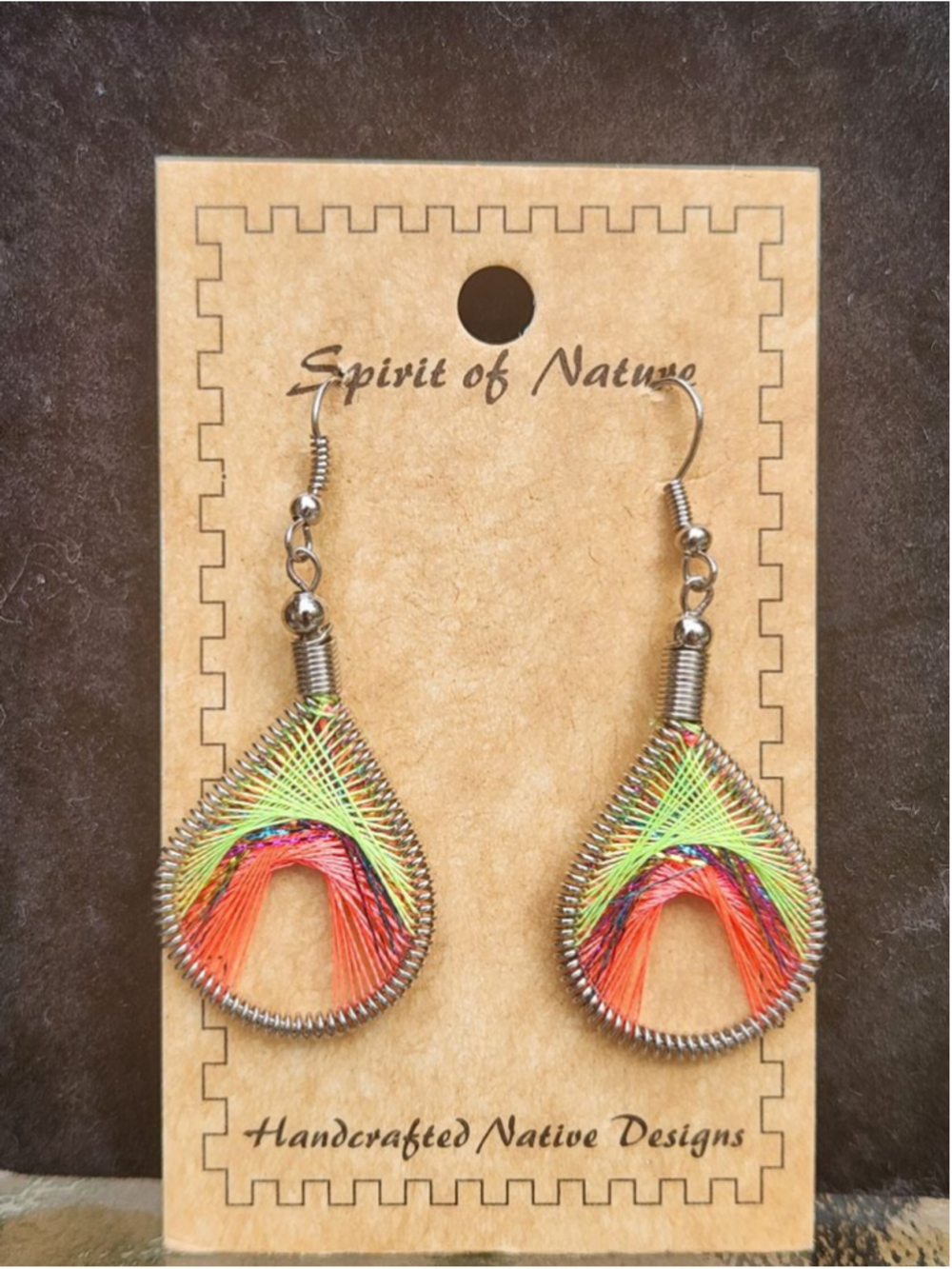Spirit Of Nature colorful Woven Thread Teardrop statement Earrings
